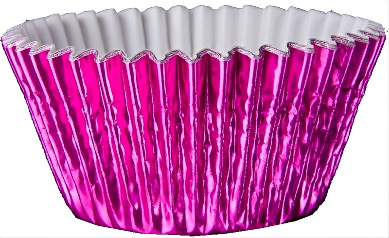 Foil Round Cupcake Case 51x38 mm (500 pc) Pink