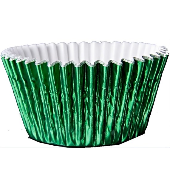 Foil Round Cupcake Case 51x38 mm (500 pc) Green