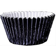 Foil Round Cupcake Case 51x38 mm (500 pc) Black