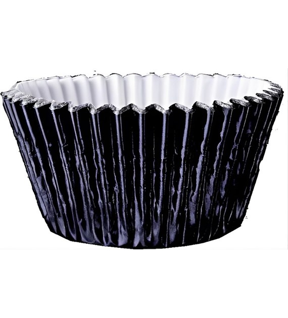 Foil Round Cupcake Case 51x38 mm (500 pc) Black