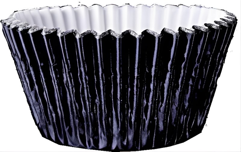 Foil Round Cupcake Case 51x38 mm (500 pc) Black