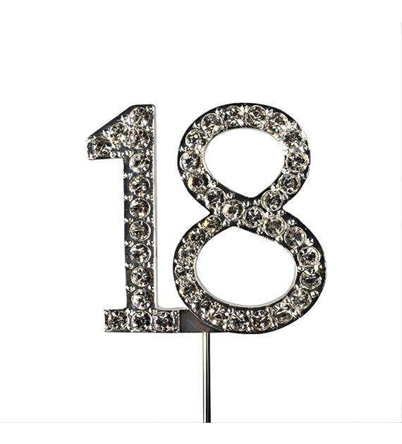 Diamante Number Topper  18  45mm
