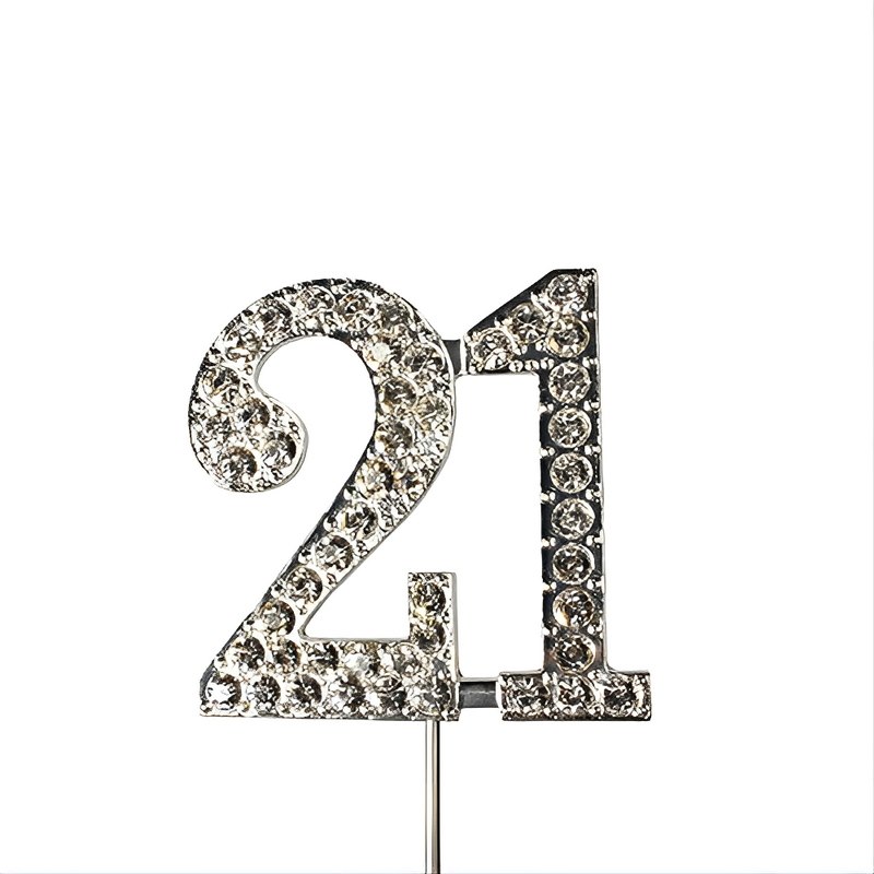 Diamante Number Topper  21  45mm