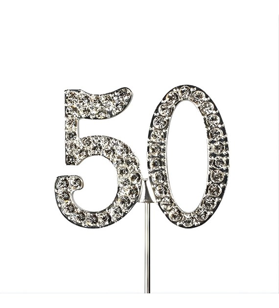 Diamante Number Topper  50  45mm