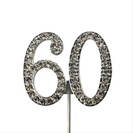 Diamante Number Topper  60  45mm