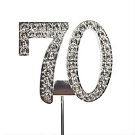 Diamante Number Topper  70  45mm