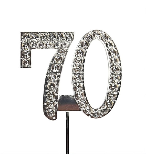 Diamante Number Topper  70  45mm