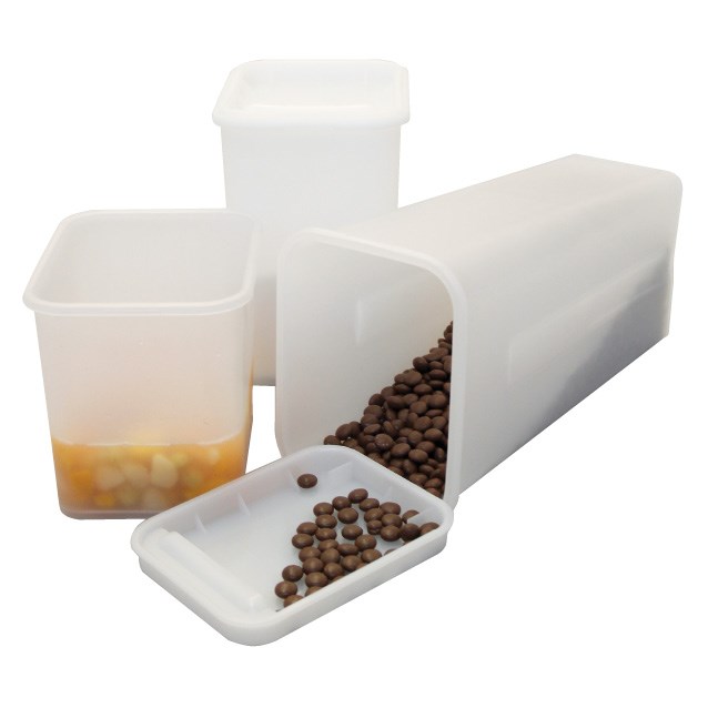 Plastic containers with lid - 2,0 l.